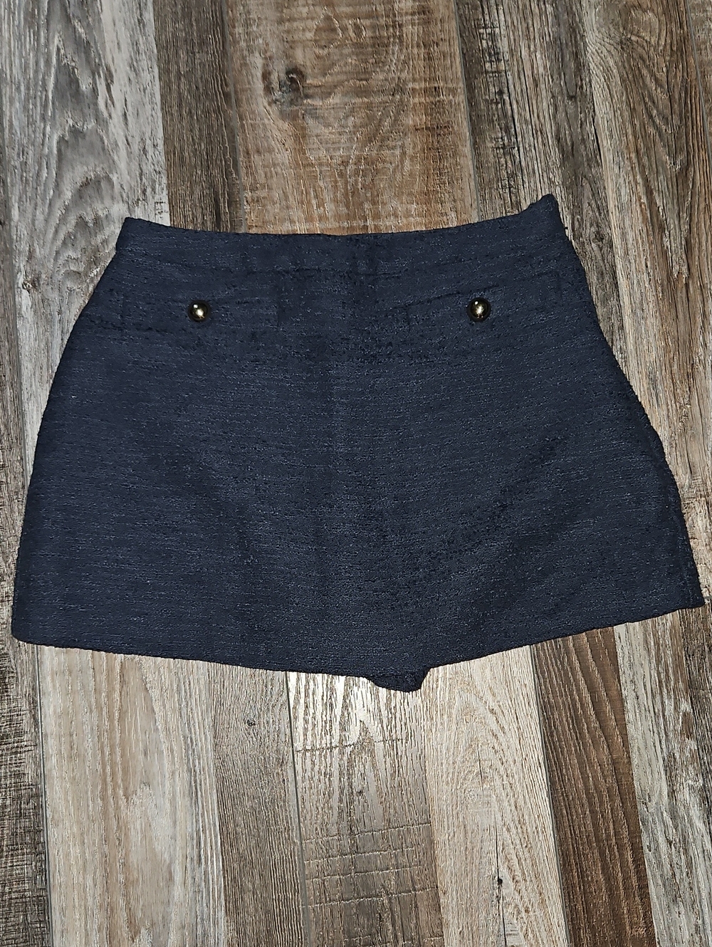 H&M, High-Waist Navy Women’s Shorts